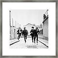The Beatles Running In A Hard Days Night Framed Print