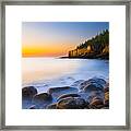 The Boulder Beach At Sunrise Time Framed Print