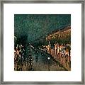The Boulevard Montmartre At Night Framed Print