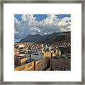 The City Of Taizz And Mount Sabir Framed Print