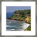 The Cliff At Varkala Beach, Kerala Framed Print