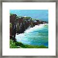 Painting Of The Cliffs Of Moher County Clare Ireland #1 Framed Print