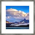 The Clouds Over The Glacier In Antarctic Framed Print