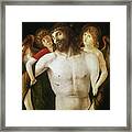 The Dead Christ Supported By Angels Framed Print