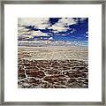 The Desert Salt Flats Of The Salar De Framed Print