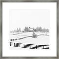 The Farmhouse After Snowing Framed Print