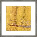 The Flaking Yellow Color With Scratched Framed Print