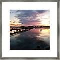 The Hollering Place Pier At Sunset Framed Print