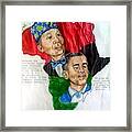 The Honorable Elijah Muhammad And President Barack Obama Framed Print