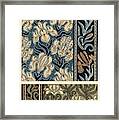 The Iris In Patterns For Fabrics And Tiles. Framed Print