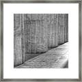 The Lincoln Memorial Washington D. C. - Black And White Abstract Pillars Details 6 Framed Print