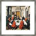 The Lord's Supper. Oil On Canvas -1468- 150 X 180 Cm. Framed Print