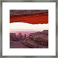 The Mesa Arch, A Natural Eroded Rock Framed Print