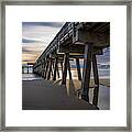 The Pier In Morning Light Framed Print