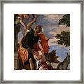 'the Sacrifice Of Isaac', Ca. 1586, Italian School, Oil On Canvas, 129 Cm X 95 ... Framed Print