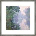The Seine Near Giverny In The Fog Framed Print