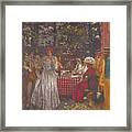The Terrace At Vasouy, The Lunch, 1901 Framed Print