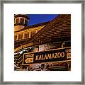 The Train Station In Kalamazoo Framed Print