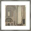The Transept In Aarhus Cathedral, 1830 (oil On Canvas) Framed Print