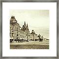 The Upper Trading Rows In Red Square Framed Print