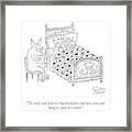 The Wolf Went To A Diner Framed Print