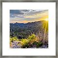 Thimble Peak Vista Sun, Tucson, Arizona Framed Print