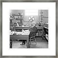 Thomas Alva Edison In His Laboratory Framed Print