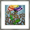 Thorns N Rainbow Rose Framed Print