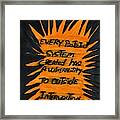 Thought Energy Five Framed Print