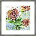 Three Roses Framed Print