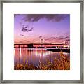 Throgs Neck Bridge Sunset #1 Framed Print
