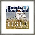Tiger Burning Bright Woods Dominates The British Open With Sports Illustrated Cover Framed Print