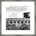 Tiger Stadium Panorama - Bw Framed Print
