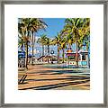 Times Square In Fort Myers Beach Florida Framed Print