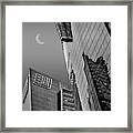 Times Square New York City Ny Bw Framed Print