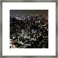 Tokyo By Night Skyline, Japan Framed Print