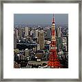 Tokyo Tower At Dusk Framed Print