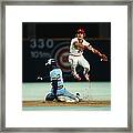 Tommy Herr Making Double Play Framed Print
