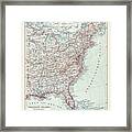 Topographical Map Of The United States Framed Print