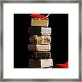 Tower Of Chocolates With Rose Petals On Framed Print