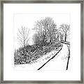Tracks In Snow Framed Print
