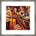 Traditional Irish Music Session  With Structured Musicians Framed Print