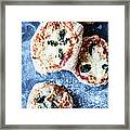 Tray Of Pizzas With Herbs Framed Print