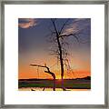 Treehenge Syzygy- Sunset On Nd Pothole Prairie Scene Near Brinsmad Nd Framed Print