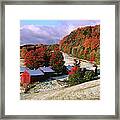Trees In Autumn At Jenne Farm With Framed Print