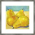 Tres Pears Framed Print