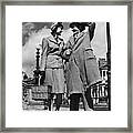 Trevor Howard And Celia Johnson In Brief Encounter -1945-. Framed Print