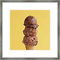 Triple Scoop Chocolate Ice Cream Framed Print