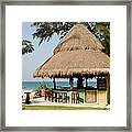 Tropical Beach Bar Framed Print
