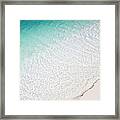 Tropical Beach Shoreline With Blue Water Framed Print